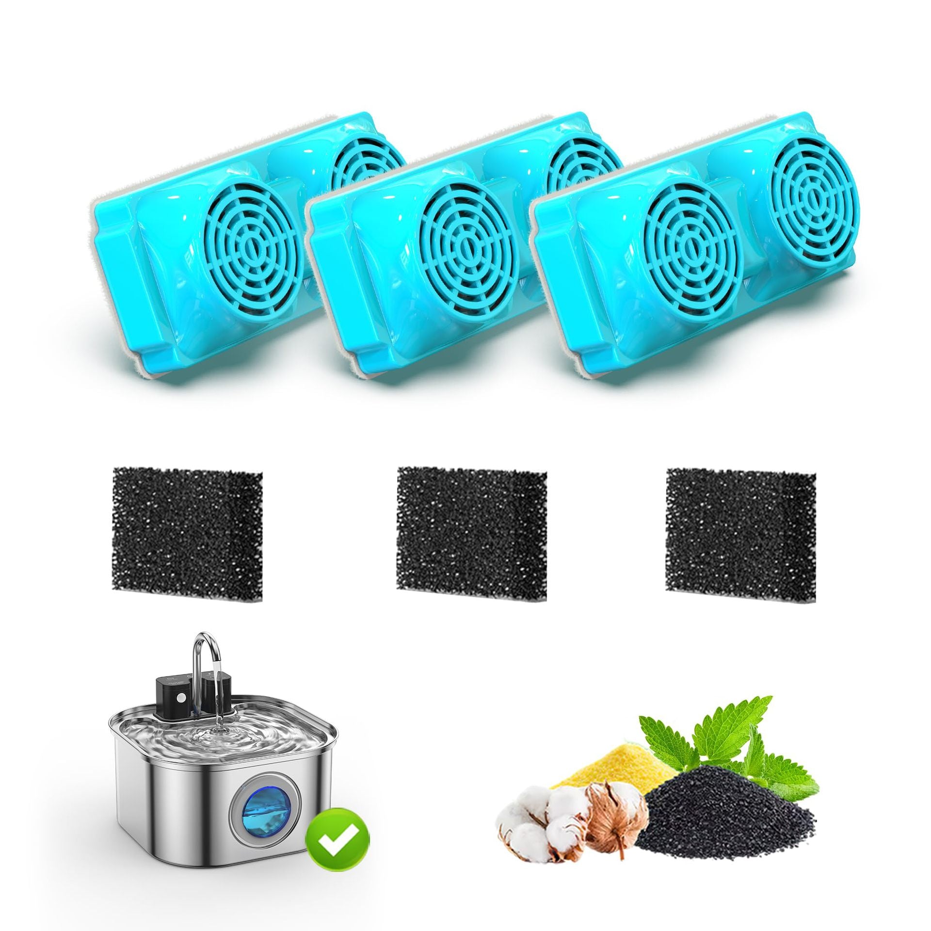 PurrFlow cat water fountain replacement filters 6-pack best value