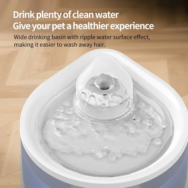 PurrFlow Pro silent cat water fountain with continuous water flow